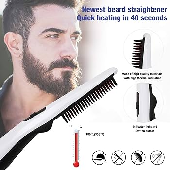 Rechargeable Hair & Beard Straightener - Multifunctional Hair Straightener and Comb.