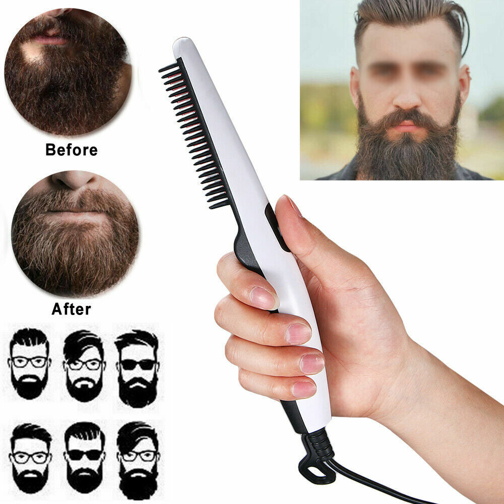 Rechargeable Hair & Beard Straightener - Multifunctional Hair Straightener and Comb.